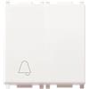Vimar 14008.2.C Plana Pulsante campanello, 2 moduli, 1 polo NO 10A, bianco
