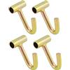 QWORK Confezione da 4 ganci a J per tubo da dito, resistenti da 5,1 cm, ganci a J