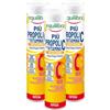 Equilibra Integratori Alimentari, Più Propoli con Vitamina C, Integratore per la Normale Funzione del Sistema Immunitario, Propoli e Vitamina C, Gusto Arancia, 3 Pezzi da 20 Compresse Effervescenti