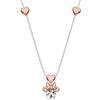 Disney Collana Minnie per Bambina in Argento 925, con tre Cuori sulla Collana, Gioielli