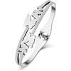 YAYAKO, bracciale in acciaio inossidabile con strass, bracciale delicato, placcato in oro 18k, argento, oro, bracciali per donne e ragazze, bracciali con charm, regali, M, Acciaio inossidabile