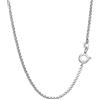 NKlaus Collana in argento Sterling 925, rotonda, massiccia, 1,50 mm