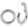 Vankula Pesi per Lobi Peso Dilatatori lobo orecchie ear weight Cerchio in Acciaio inossidabile piercing espansori Gioielli Uomo Donna 6mm(2G) Argento