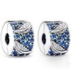 WEIMU Charms Ferma per Bracciale 925 Argento Sterling per Charms per Bracciale con Perle, Ferma per Ciondolo con Perle, m, Argento sterling, Zirconia cubica