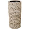 DRW Portaombrelli rotondo in ceramica in beige 50x25x25 cm
