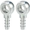 A ABSOPRO Raccordi Banjo Universali per Tubi con Barbetta Adattatore per Linea Carburante per Moto Auto Colore Argento - Confezione da 2 Diametro Interno 8, Diametro Esterno 6 mm