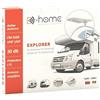 D-Home - Explorer - Antenna TV per caravan, con amplificatore da 20 dB. Antenna TV Caravan e veicoli per il tempo libero. Installazione semplice/chiavi in mano - Alimentazione 12 o 24 V DC o AC 230