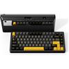 Hoopond X ATTACK SHARK X86 75% Tastiera da gioco meccanica wireless,CNC in alluminio completo,BT/2.4G/USB-C,controllo tramite manopola,RGB,4000mAh,interruttore lineare hotswap per Win/Mac-Nero