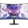 KOORUI Monitor 27 Pollici Curvo Full HD 144Hz Monne, 1080P Neroitor LED 1500R HDMI VGA, Cura degli occhi, Regolazione dell' Inclinazio