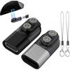 Ermorgen 2 Pezzi Adattatore di Ricarica di Tipo C Compatibile con I Modelli LED-LENSER P&H Adattatore Compatibile con il Cavo di Ricarica del Caricatore Magnetico - Nero/Grigio