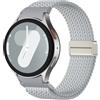 Upeak Cinturino Intrecciato Compatibile con Samsung Galaxy Watch 7 6 4 5 40mm 44mm, Cinturini Magnetica ad Un Clic per Samsung Watch 6 Classic 47mm 43mm, 5 Pro 45mm, 4 Classic 42mm 46mm, FE, Argento