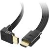 Cable Matters - Cavo 90 gradi piatto 48Gbps Ultra HD 8K HDMI 6 ft con 8K @60Hz, 4K @120Hz e HDR Supporto per PS5, Serie Xbox X/S, RTX3080 / 3090, RX 6800/6900, Apple TV, e altro ancora - 1.8 m