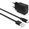 Superer USB di Tipo C Caricatore Compatibile con Samsung Galaxy Tab A 10.1 2019 SM-T510, 8.0 SM-T380/T385/T590 Tablet e altri Caricabatterie Alimentatore