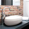 Waschbecken24 Lavabo da appoggio in ceramica per toilette ospiti Waschbecken24 (Bianco / A391, 48x34x14cm)