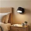 Alpinaluz Applique LED da Parete Nera 6W 2700K Orientabile, Lampada da Parete in Alluminio Stile Industriale Vintage e Moderno Minimalista, Luce Calda 520lm per Camera Scala Bagno Specchio Ristorante