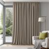 Deconovo Tende Oscuranti Termiche con Nastro a Matita - 2 Stili di Montaggio, Set di 1 Tenda Moderne Isolanti per Camera da Letto e Soggiorno, 280x245 CM, Taupe