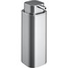COSMIC NEA Dispenser di Sapone per Bagno di Design Moderno e Rettangolare. Dosatore da Piano per Bagno e Cucina in Metallo. Accessorio Ricaricabile da 370 Ml in Colore Acciaio Opaco