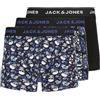 JACK & JONES Jacflower Skull Trunks 3 Pack SN, Nero, S