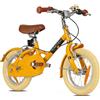 PROMETHEUS BICYCLES Bicicletta retrò per bambini a partire dai 3 anni - 12 pollici per bambini - Bicicletta da 12 pollici, colore giallo
