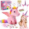 EUCOCO Regali per Ragazza di 3 4 5 Anni, Regali Unicorno per Ragazze Giocattoli Età 3 4 5 Animali di Peluche per Bambini per Ragazze 3-8 Anni Set di Giocattoli Unicorno di Peluche per Bambini Età 3-8