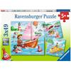 Ravensburger Puzzle per bambini Ravensburger - 05720 On the water - Puzzle da 3 x 49 pezzi per bambini dai 5 anni in su