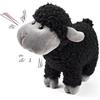 RLOMUTE 7 Agnello Nero in Piedi Modulo Sonoro Giocattolo Peluche Carino Morbido, Suoni Divertenti di Grida per Serate tra Amici, Regalo Scherzo Spiritoso per Adulti e Colleghi (Nero in Piedi)