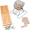 Engelhart - 360567 - Lotteria di Famiglia con Pallottoliere in Metallo - Diametro: 18 cm - Include: Tabellone in Legno, 90 Palline, Segnalini