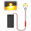 YOUYIKE Mini LED a Batteria, Micro LED Modellismo Luci Decorazioni per La Casa Delle Mini Bambole, DIY Miniatura Modello (Giallo)
