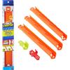 Hot Wheels Set di Pista, Track Builder Pack, Pista Piatta da 30 cm facilmente assemblata: 2 sezioni da 30 cm in plastica e 1 sezione flessibile, 2 adattatori JDW41