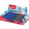 Maped Custom - Pennarello indelebile fine - Blu - Punta fine 2 mm - Multi superficie