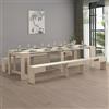 Dmora - Set tavolo e sedie Eric, Composizione multiuso, Set con consolle e 2 panche allungabili, 100% Made in Italy, 66x25h45 cm, Olmo