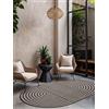 Ted Baker Woodfield - Tappeto ovale in tessuto piatto, adatto per esterni, facile da pulire, per soggiorno, terrazza, sala da pranzo, 160 x 230 cm