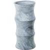 DRW Portaombrelli rotondo a forma di bambù in ceramica in grigio scuro 50x25x25 cm