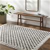 Livabliss Sanluri Arruffato - Tappeto moderno soggiorno 160x213 cm, morbido e soffice per camera - geometrico astratto, Easy Care, pelo spesso in peluche - grande, avorio e nero