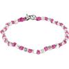 Spadarella Gioielli VLNET ® | Bracciale Spadarella Unisex | Argento 925 + Cotone Nautico Fucsia | Pepite Diametro 4 mm | Fatto a Mano in Italia | Lunghezza 19 cm