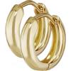 NKlaus coppia 333 orecchini a cerchio in oro giallo 12,2 x 3,2mm tondi lucidi 4736