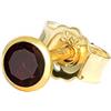 NKlaus orecchino singolo in vero granato oro rosso giallo 333 8 carati oro 3,5mm piccolo orecchino 7994