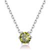 Suplight Collana Argento 925 Donna Punto Luce Pietra Portafortuna Giallo Collana Donna Argento Pietra Peridoto Giallo Ciondolo Peridoto Agosto Collana Donna Punto Luce Confezione Regalo