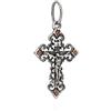 NKlaus 925 Croce d'argento sterling Zirconia arancione Ciondolo Crocifisso Ortodosso Battesimo 11092