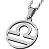 ZENSE - Collana zodiaco da uomo, diametro 2 cm, con catena