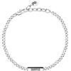 Clondo Bracciale Uomo Donna Juventus in Acciaio - Collezione Ufficiale Calcio - Accessorio Elegante e Sportivo con Logo - Idea Regalo per Tifosi - Vari Modelli Disponibili (Slim Plate Chain)