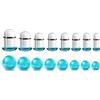 DOEARKO Dilatatori per Orecchio 8 Paias O-Ring in Vetro Ear Gauges Tunnel Cilindro Forma Tunnel Expanders Stretchers Body Piercing Gioielli (Blu)