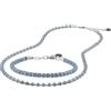 10:10 Bracciale e Collana Uomo Donna Lava Naturale ed Ematite 4mm - Regolabile, Acciaio Inox, Confezione Regalo - Made in Italy