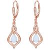 VONALA Orecchini a goccia in argento Sterling con opale a forma di cuore e opale per donne, orecchini a monachella, idea regalo per donne, adolescenti, ragazze, moglie, mamma, compleanno, 41*11mm