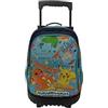 CYPBRANDS CyP Brands-Pokémon- Zaino, Zaino con trolley integrato, Trolley, Pikachu, Charmander, Squirtle, Bulbasaur, Multicolor, Prodotto ufficiale
