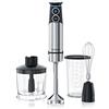 Arendo - Frullatore a immersione in acciaio inox da 1500 Watt - Frullatore ad immersione - Velocità continua - Tasto turbo - Coltello a 4 ali - Misurino da 800 ml - frusta