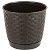 Prosperplast Vaso da fiori 1,2L Ratolla 145x145x127 mm, Marrone Scuro