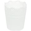 Prosperplast Vaso da fiori Lace 18x18x21 cm, Bianco