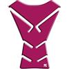 Paraserbatoio.it PARASERBATOIO RESINATO NEUTRO ADESIVO EFFETTO 3D, PER MOTO - UNIVERSALE - forma Carolina, misura 20 cm x 15 cm Colore Rosa