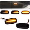 Fouedy Indicatore laterale dinamico a LED Luce Indicatore laterale LED per A-DUI A3 S3 8P A4 S4 RS4 B6 B7 B8 A6 S6 RS6 C5 C7 Nero, 2 pezzi